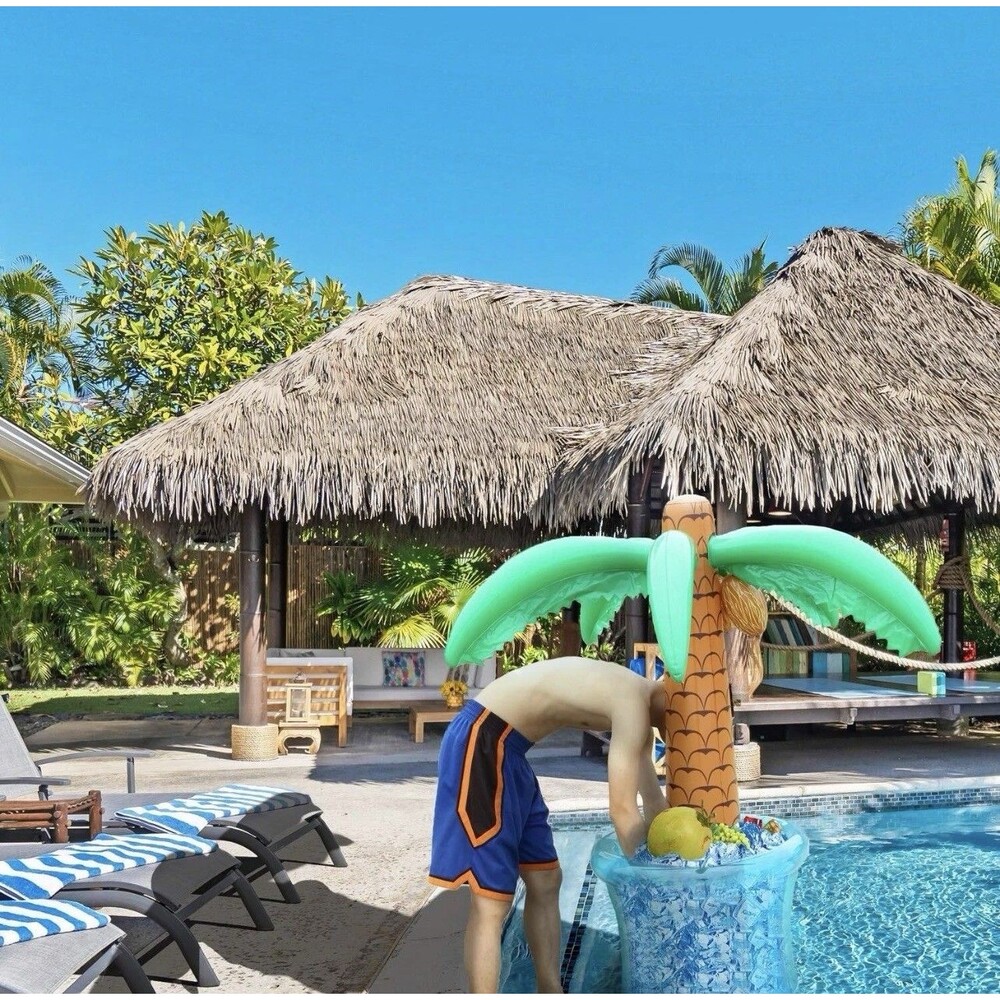63'' Inflatable Palm Tree Cooler Summer Swimming Party Decor Floating Drink READ - Picture 4 of 10